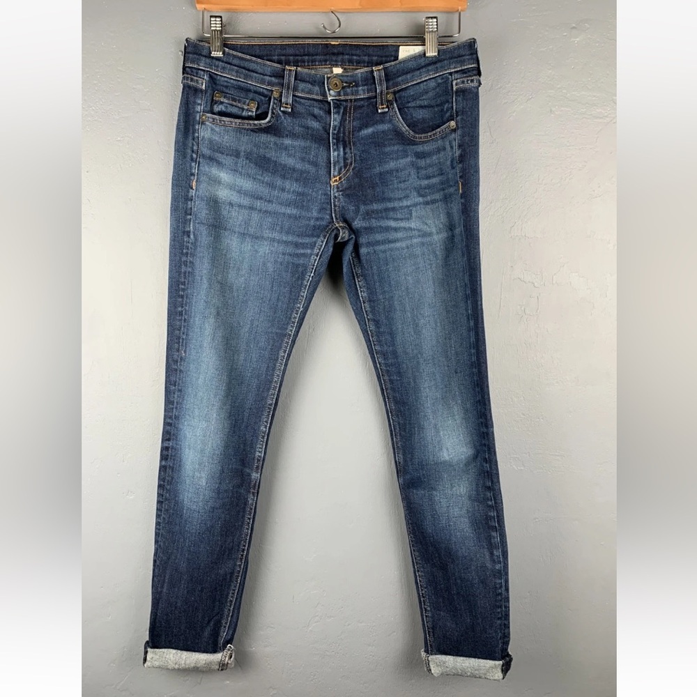 Rag & Bone Dre Low Rise Ankle Slim Boyfriend Jeans Sz 27